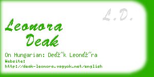 leonora deak business card